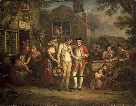 John Collet (1725-1780). The Recruiting Sergeant