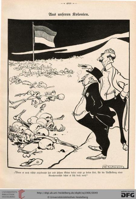 “Aus unseren Kolonien”, vignetta pubblicata sul Der Wahre Jacob il 20 febbraio del 1906