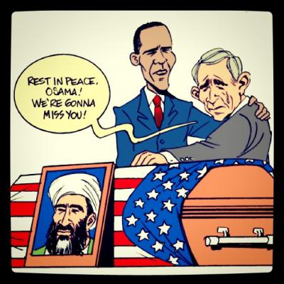 Vignetta del cartoonis ‎brasiliano Latuff‎