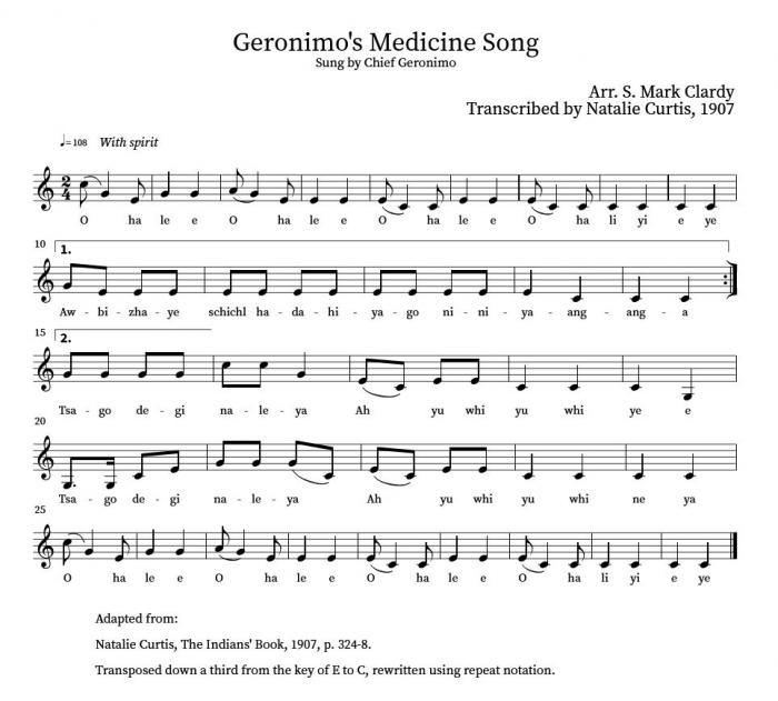 Geronimo Medicine Song