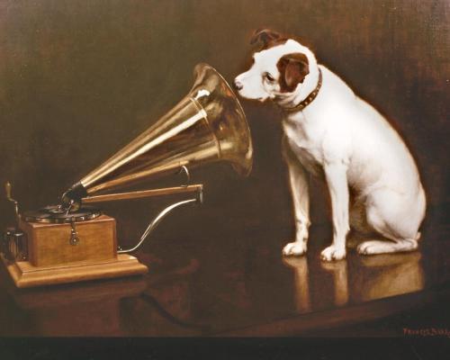 Nipper et le gramophone  peinture de Francis Barraud - 1898