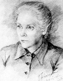 Ludmila Peškařová ritratta nel febbraio 1945 da Jadviga Vucturova.