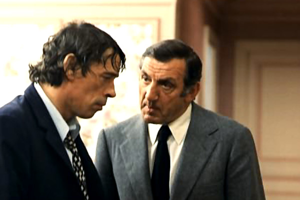 Jacques Brel e Lino Ventura nel film L'emmerdeur di Pascal Molinaro.