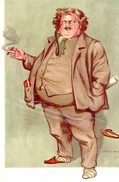 Caricatura di G. K. Chesterton