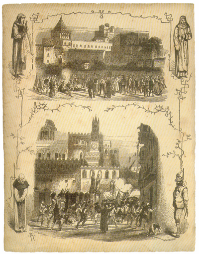 I moti di Palermo del 1866 in una stampa dell’epoca (immagine tratta dal sito della Benemerita!)