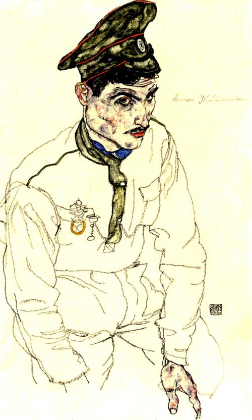 PRISONNIER DE GUERRE RUSSE     <br />
Egon Schiele – 1916