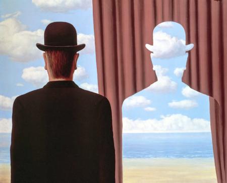 L'HOMME AU MELON  (La Décalcomanie) - René Magritte - 1966