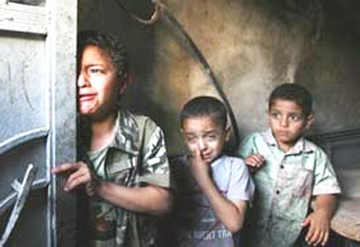 Bambini del ghetto di Gaza. Gaza Ghetto children.