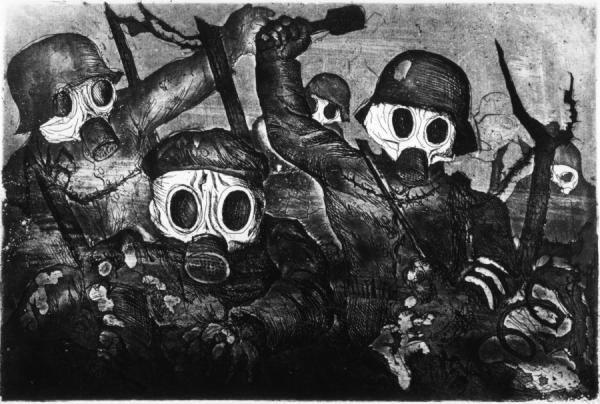 Otto Dix   Sturmtruppe geht unter Gas vor 1924, MoMA New York