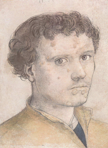 Ulrich von Hutten ormai prossimo alla morte, ritratto da Hans Holbein Il Giovane