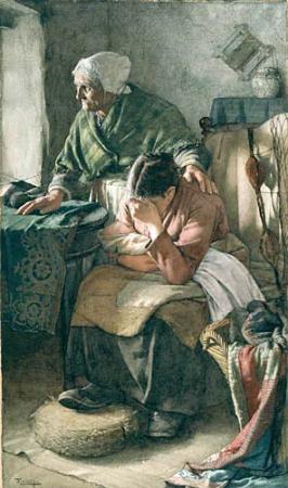 Walter Langley: But men must work and women must weep (1883)