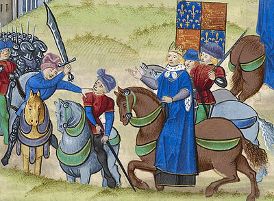 L'uccisione di Wat Tyler da parte del sindaco di Londra, il 15 giugno 1381.