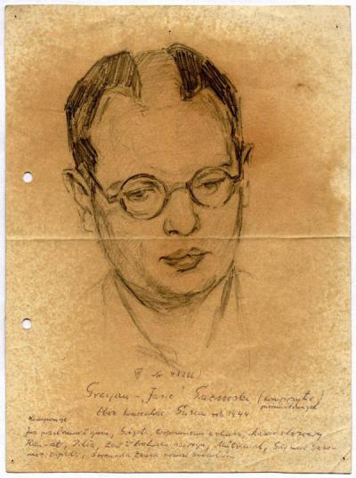 Ritratto di Gracjan Guziński all’epoca della prigionia