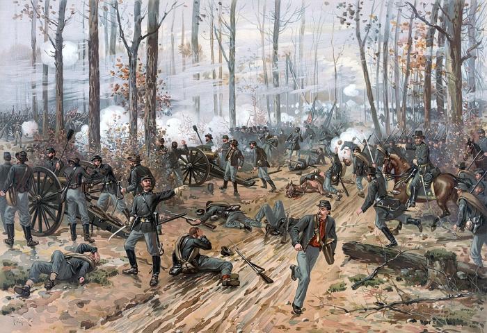 Battaglia di Shiloh - illustrazione di Thulstrup