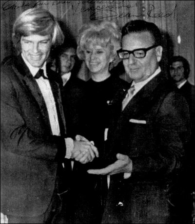 Dean Reed con Salvador Allende nel 1970