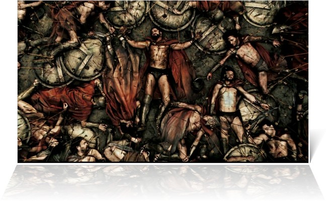 Morte di Leonida alle Termopili, da “300” di Zack Snyder, 2006