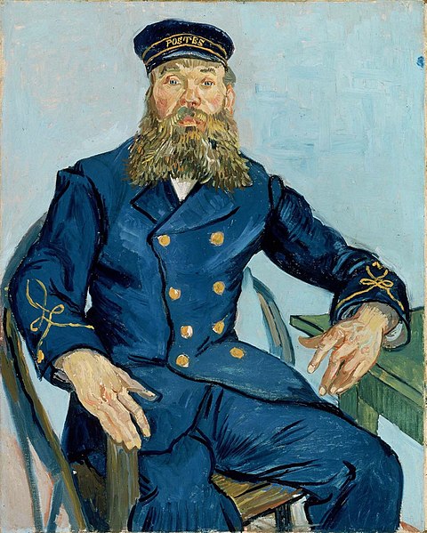  Portret van de postbode Joseph Roulin , 1888  Vincent Van Gogh -  Boston, Museum of Fine Arts  
