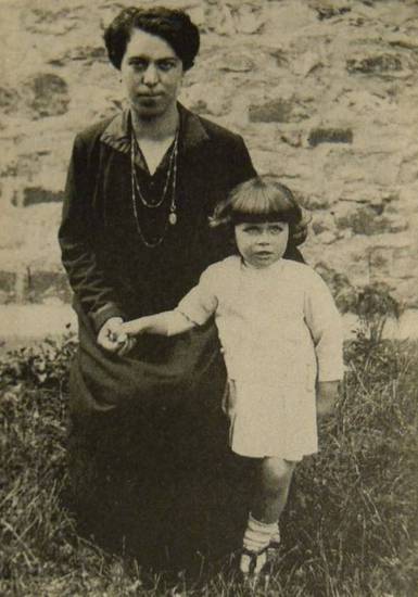 Maria Baiardo col figlio Felice di anni 4, 1922, a Borgomaro
