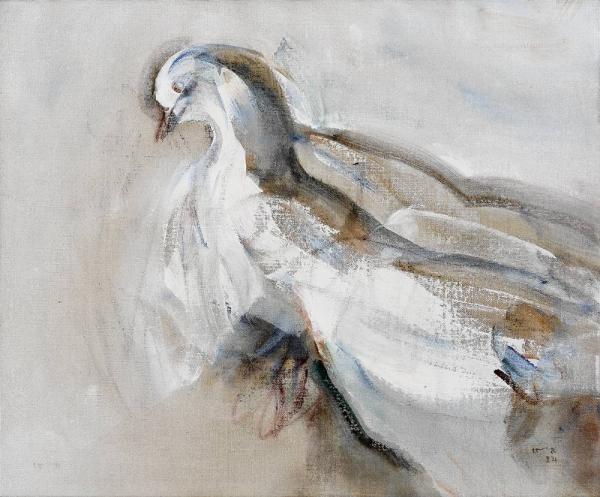  Louis Le Brocquy - Wounded Pigeon 1984