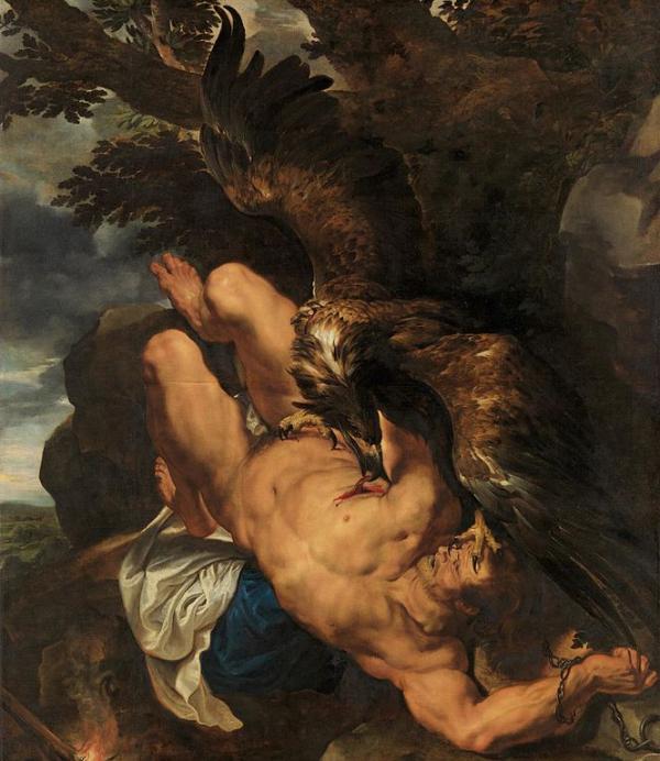 Rubens Geketende Prometheus 1612, Philadelphia Museum of Art