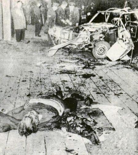 Buenos Aires, 30 settembre 1974: il corpo del generale Carlos Prats dopo l’attentato