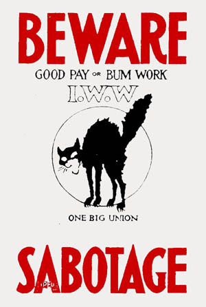 Sabotage: good pay or bum work.