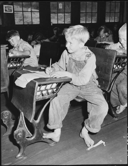 Coal miner's child in grade school. Lejunior, Harlan County, Kentucky, 1946