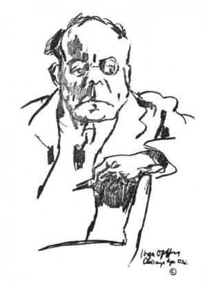 Edgar Lee Masters caricature