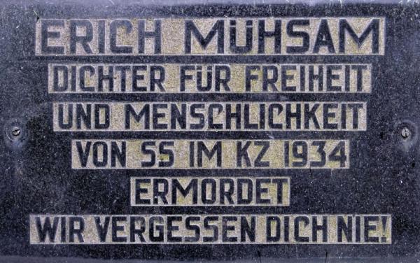 Stele commemorativa di Erich Mühsam a Berlin-Britz