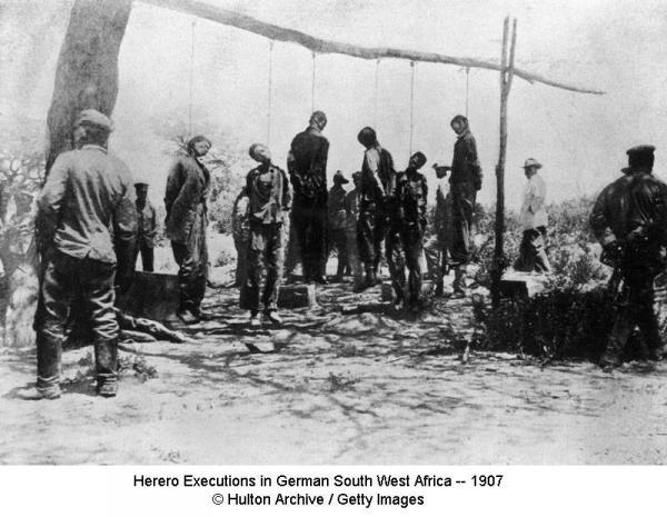 Impiccagione di ribelli ‎herero, 1907