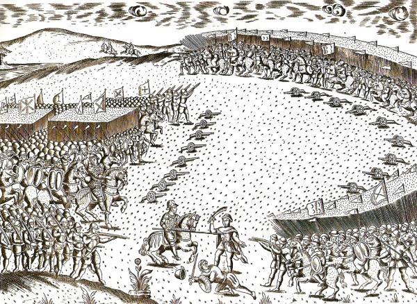 Battaglia di Alcácer-‎Quibir in una stampa del 1629.‎