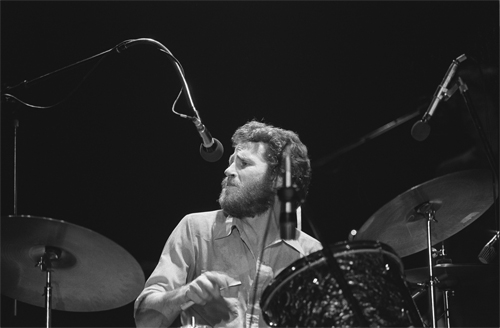 Levon Helm with drums