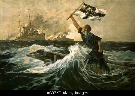 "Sauvons le drapeau du Reich..." - Marine de Hans Bordt - 1915