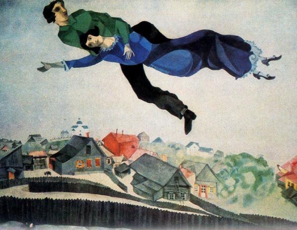  Marc Chagall - Over the town 1918, Mosca, Galleria Tretyakov