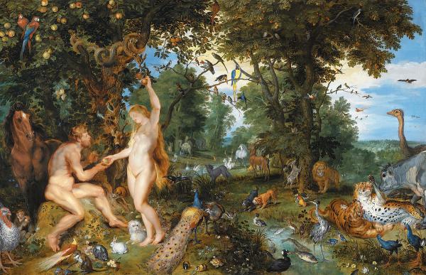 Jan Brueghel de Oude en Peter Paul Rubens, “Het aards paradijs met de zondeval van Adam en Eva”, 1615
