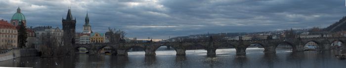 La Moldava e il Ponte Carlo a Praga
