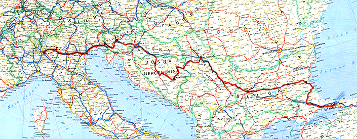 Il percorso di Pippa Bacca da Milano a Istanbul