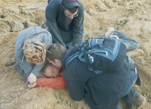 Rachel Corrie crushed by bulldozer
