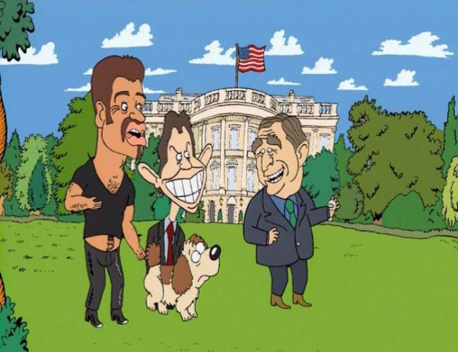 Shoot the dog! -but only that disguised in US president.