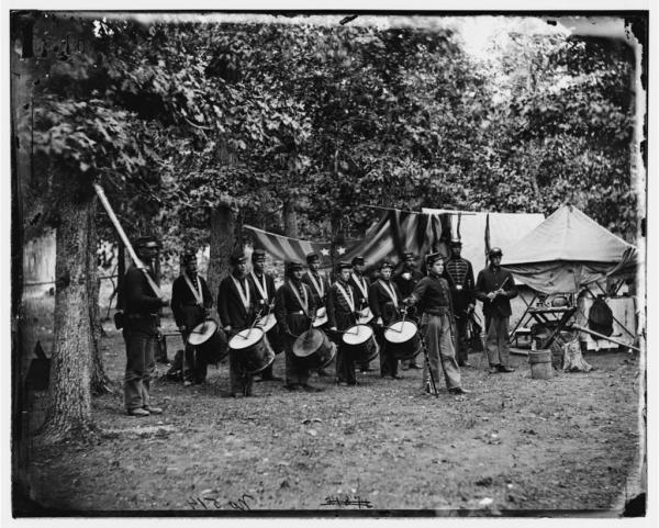 Union drummers during American Civil War &lrm;&lrm;(93rd NY Volunteer Infantry, Bealeton VA, 1863)&lrm;