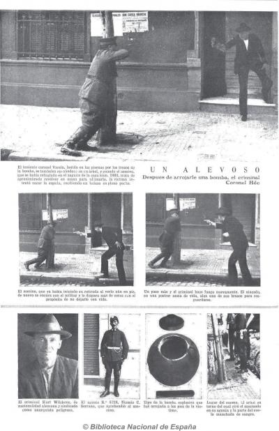 Ricostruzione dell’assassinio di Varela, da un giornale dell’epoca‎