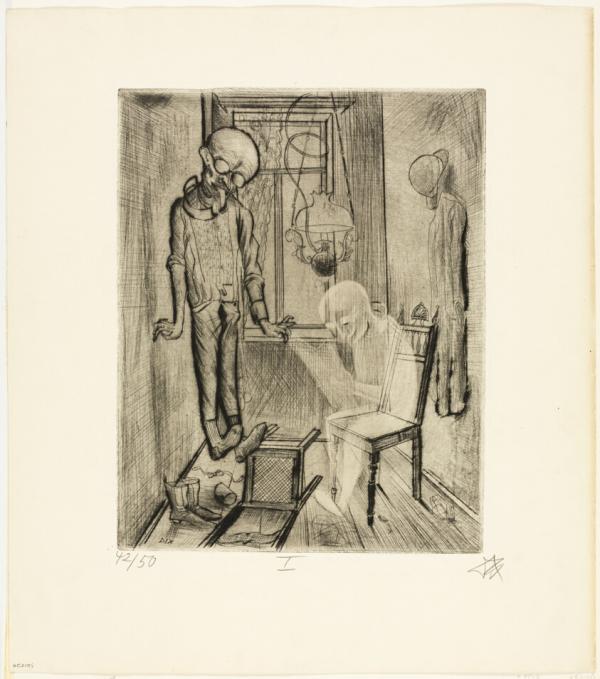  Otto Dix- Suicide, plate one from Death and Resurrection 1922, Art Institute of Chicago