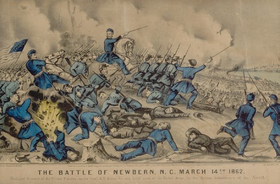 La battaglia di New Bern in un’illustrazione dell’epoca