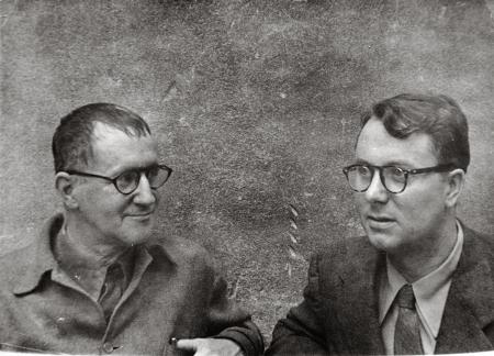 Bertolt Brecht and Eric Bentley in 1948.
