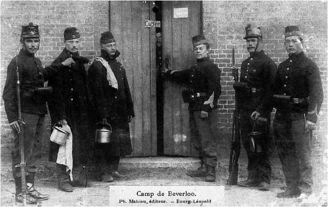 Soldati belgi nel campo di Beverlo durante il ‎primo conflitto mondiale‎