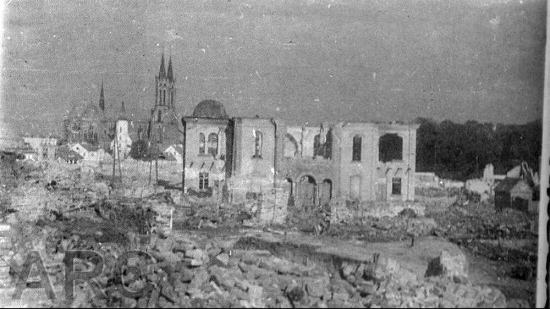 Agosto 1943: le rovine del ghetto di Białystok dopo la liquidazione.
