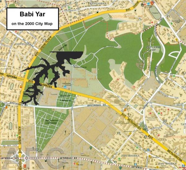  Babi Yar, Mappa del 2000