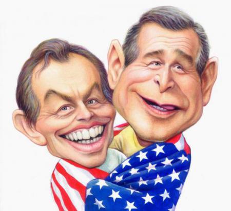 Blair and Bush in love