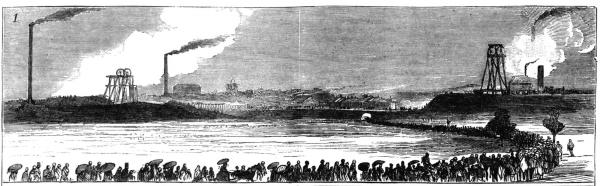 Blantyre, 22 ottobre 1877. In una ‎stampa dell’epoca, la processione dei familiari dei minatori subito dopo il disastro.‎
