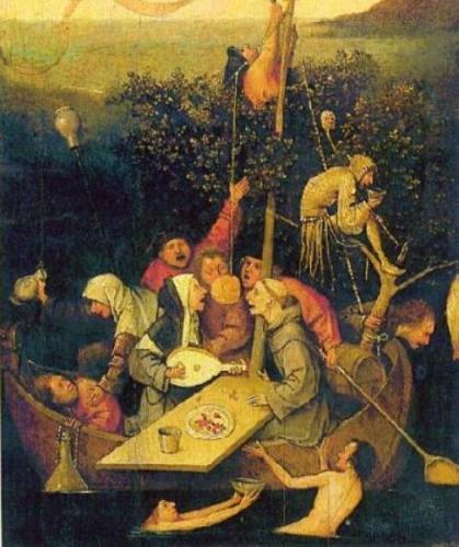 Hieronymus Bosch: Das Narrenschiff (La nave dei folli), 1440.